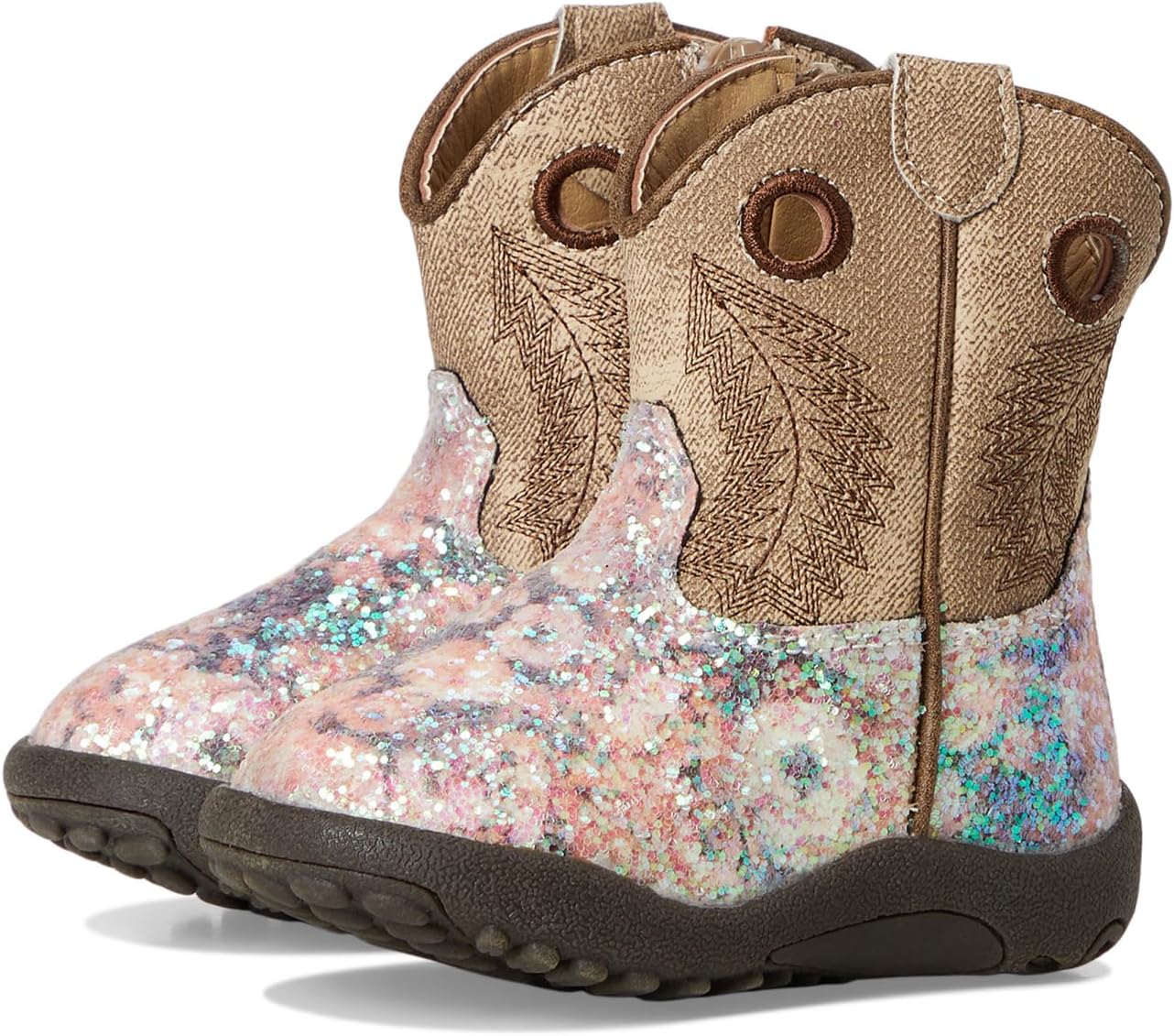 

Ботинки Roper Kids Cowbabies Willow Glitter, Multi Brown Floral Glitter Vamp
