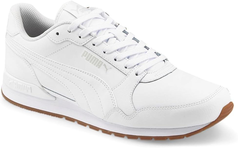 Мужские кроссовки PUMA St Runner V3 с шнуровкой, повседневные - белые — фото 2