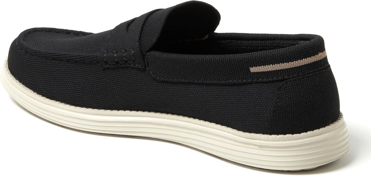 Мужские слипоны Dearfoams Rollins, удобные, легкие, машинная стирка, с поддержкой свода стопы, черный — фото 3