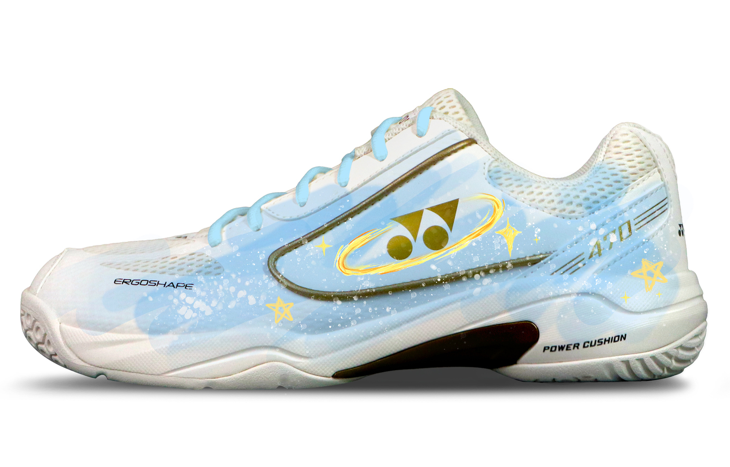 

YONEX 470 Амортизация Устойчивость к истиранию Противоскользящие кроссовки для бадминтона Low top Unisex Белый Синий