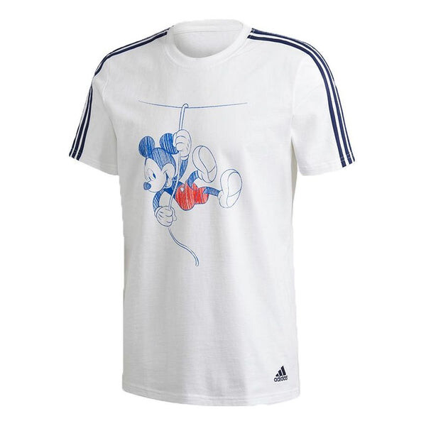 

Футболка x disney mickey crossover climbing tee 2 cartoon pattern printing round neck short sleeve white Adidas, белый