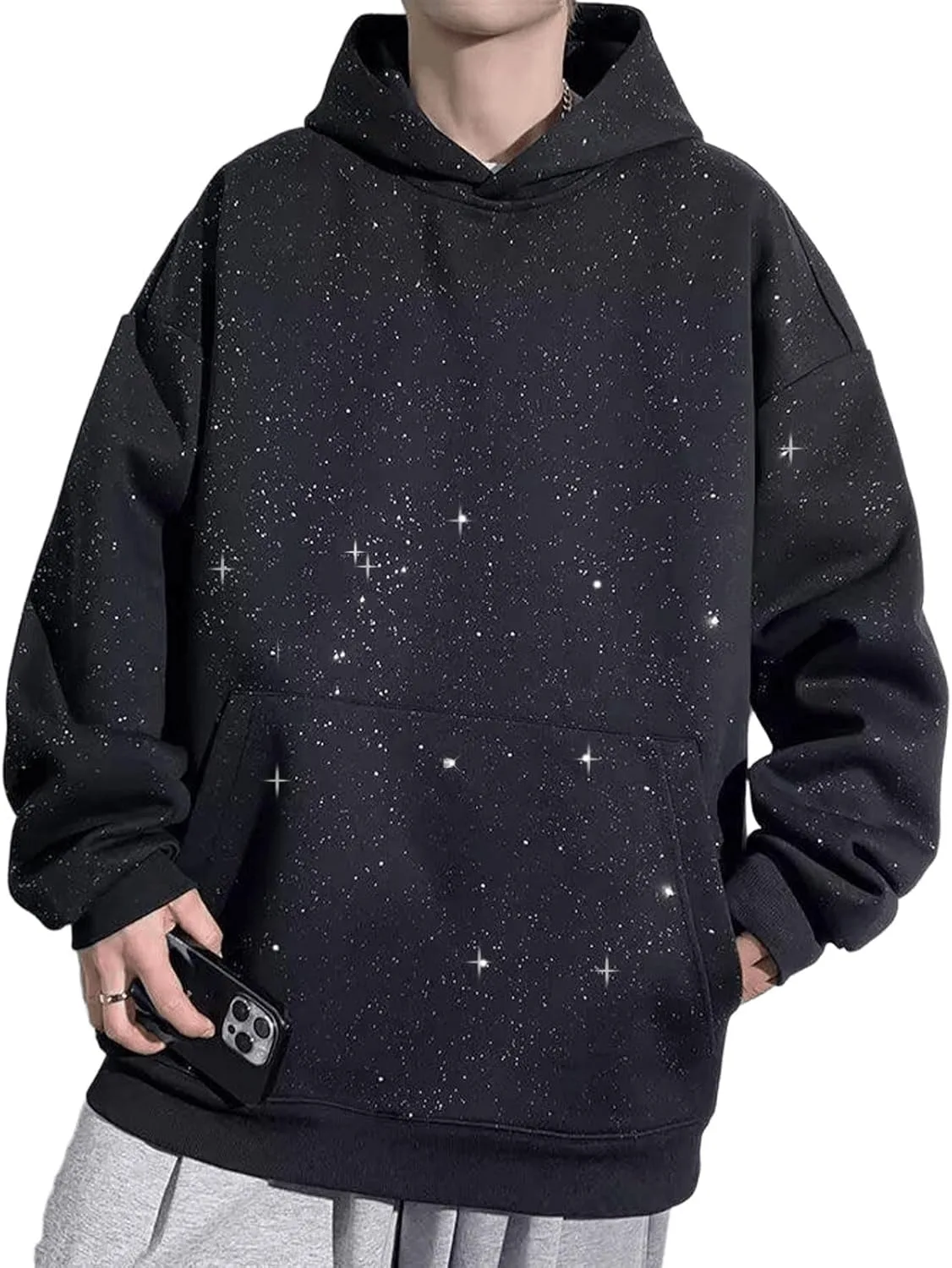 

Мужской и женский худи с пайетками Oversized в стиле Y2K Djeanxa