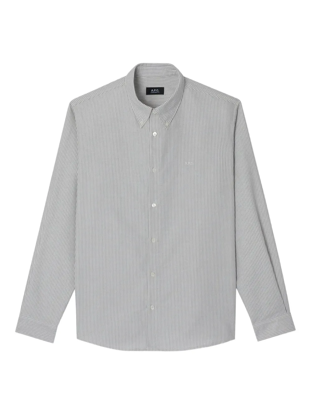 

Рубашка в полоску с длинными рукавами A.P.C., серый