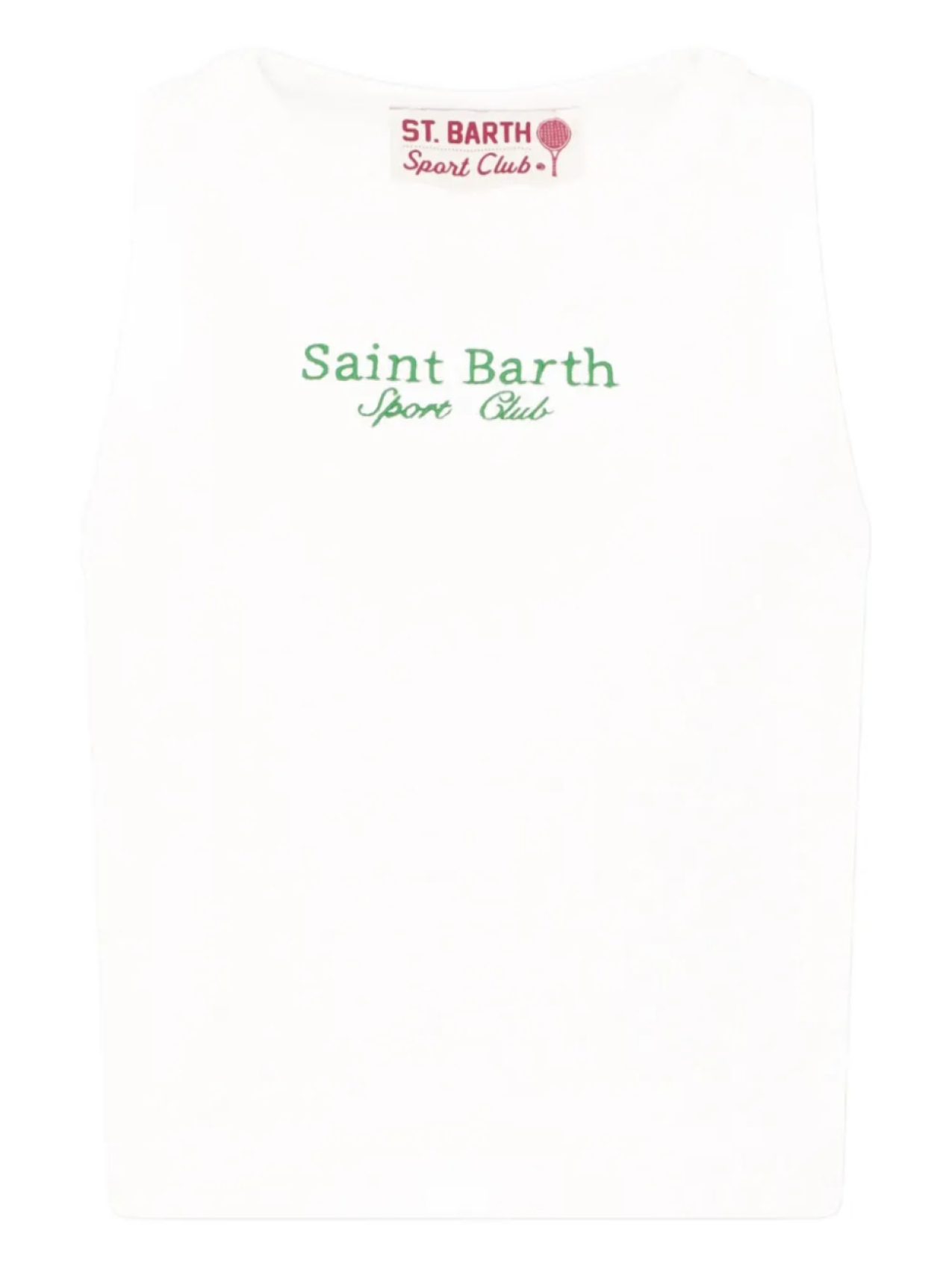 

Топ из трикотажной ткани в рубчик MC2 Saint Barth Kids, белый