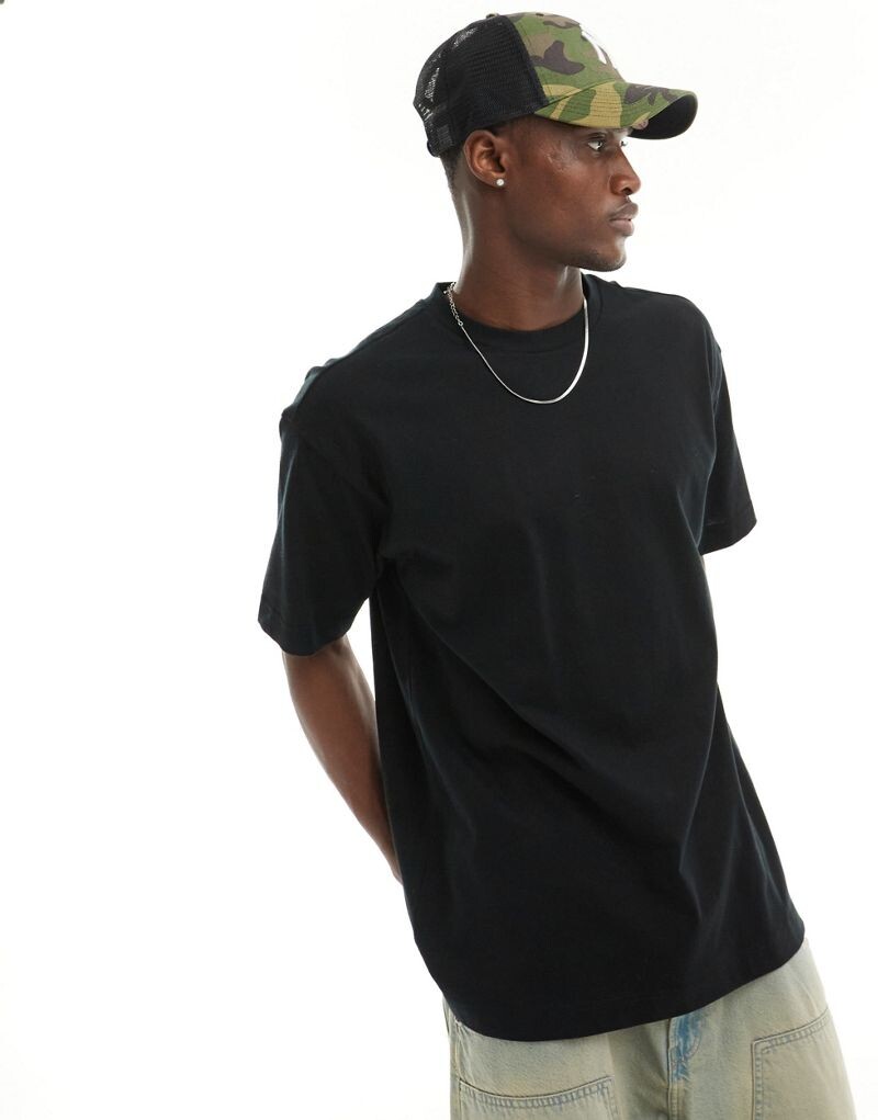 

Черная однотонная футболка Cotton On box fit Cotton:On