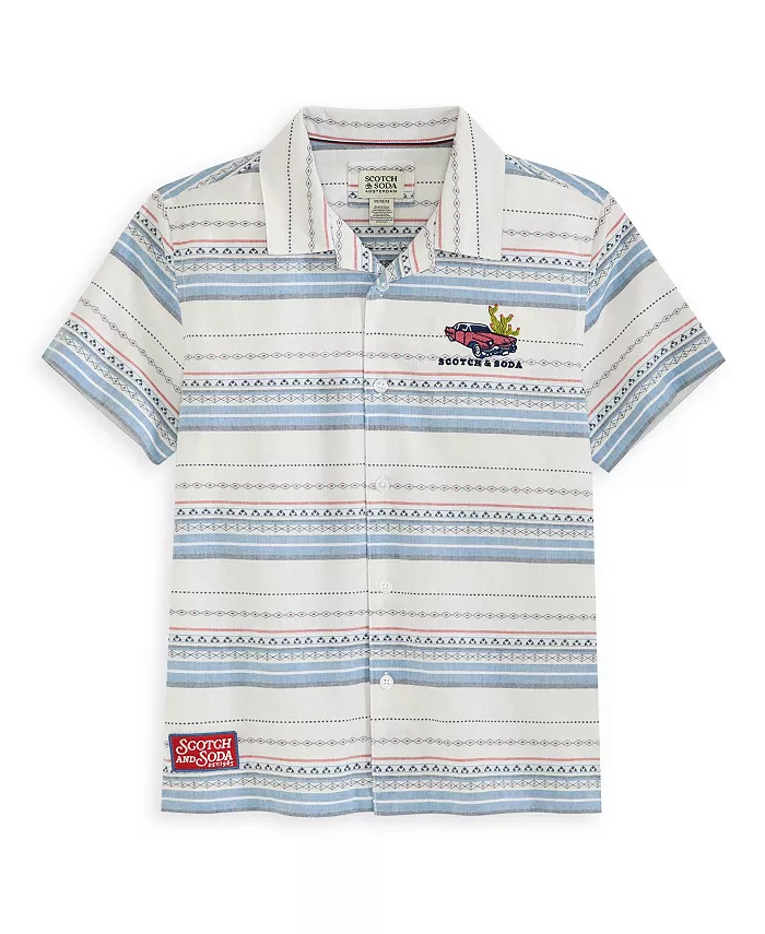 

Плотная поло в стиле кэмп для мальчиков Big Boys Dobby SCOTCH & SODA, серый
