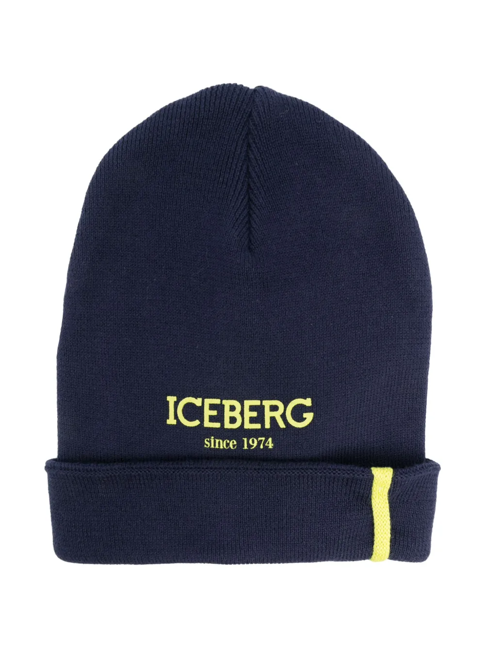 

Шапка бини с логотипом Iceberg Kids, синий