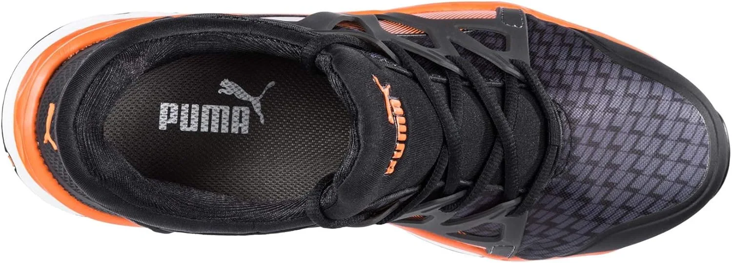 Рабочие кроссовки PUMA Safety Rush 2.0 Mid Work Shoe Safety Shoe S1P ESD HRO SRC с защитным колпачком из стекловолокна, без металлических вставок, мужские, черный/оранжевый — фото 2