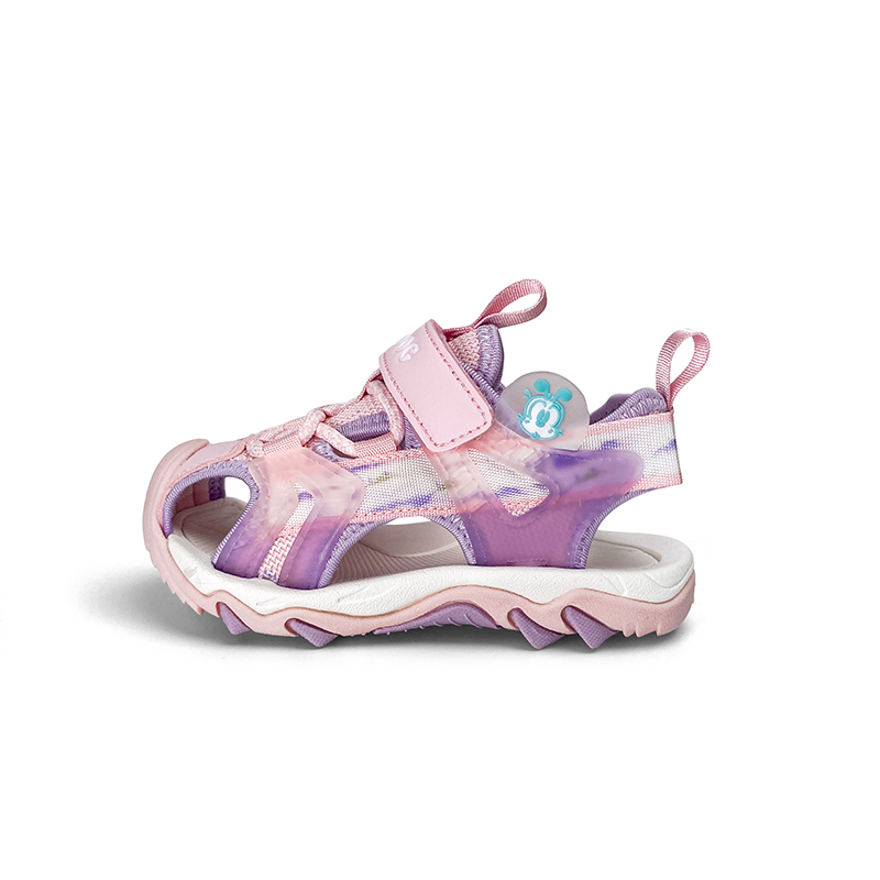 

Детские сандалии с низким верхом, нескользящие, износостойкие, дышащие. Для детей от 3 до 7 лет. BOBDOG, розовый/сиреневый