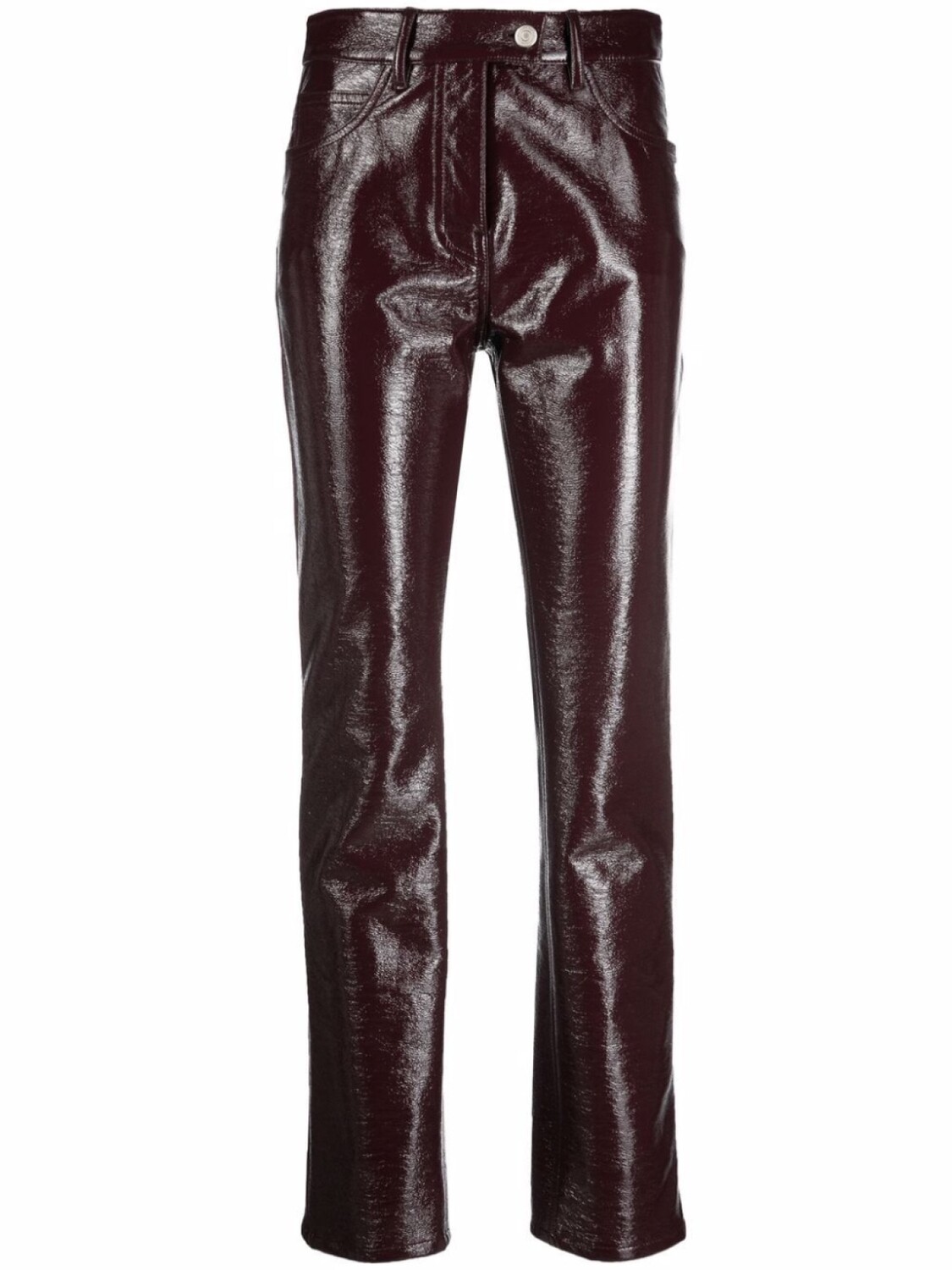 

Courrèges узкие брюки из искусственной кожи, красный