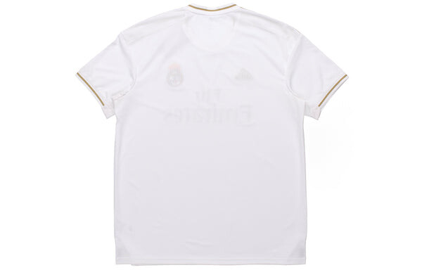 Футболка real madrid 19-20 season fan edition home alphabet logo stripe sports soccer/football short sleeve jersey Adidas, белый — фото 2