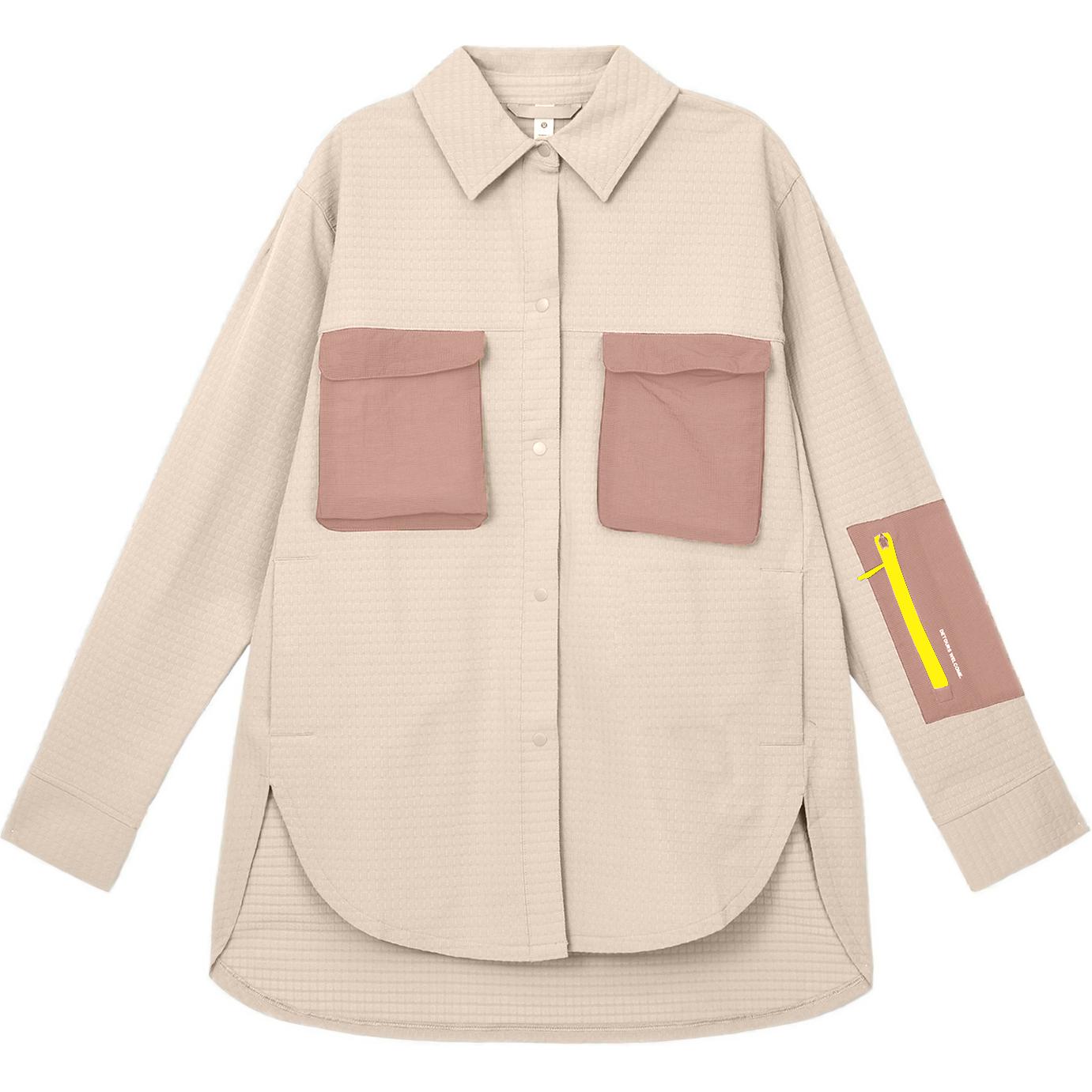

Lululemon Флисовая туристическая рубашка женская, Apricot Yellow/Pink/PSCO/PCLY