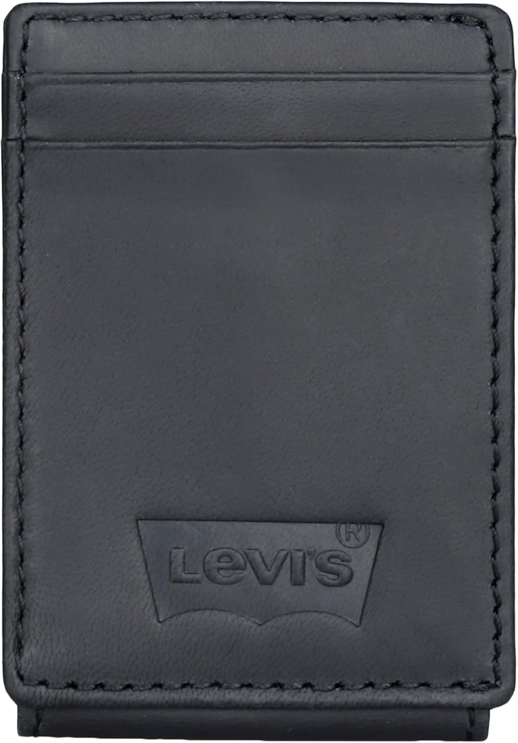

Мужской тонкий повседневный кошелек Levi's с RFID-картой и передним карманом, Black