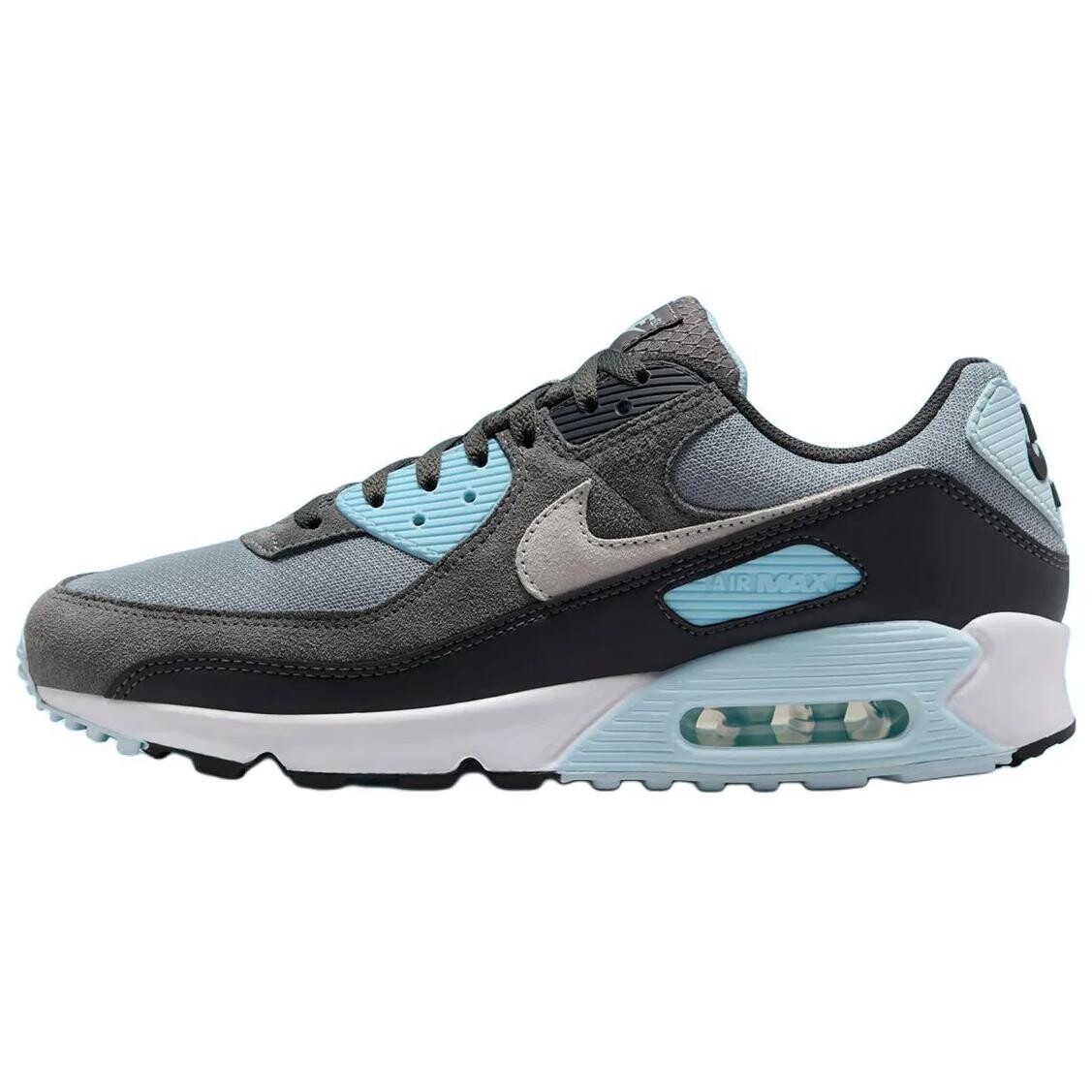 

Кроссовки Air Max 90 унисекс с низким верхом серые/черные/синие Nike