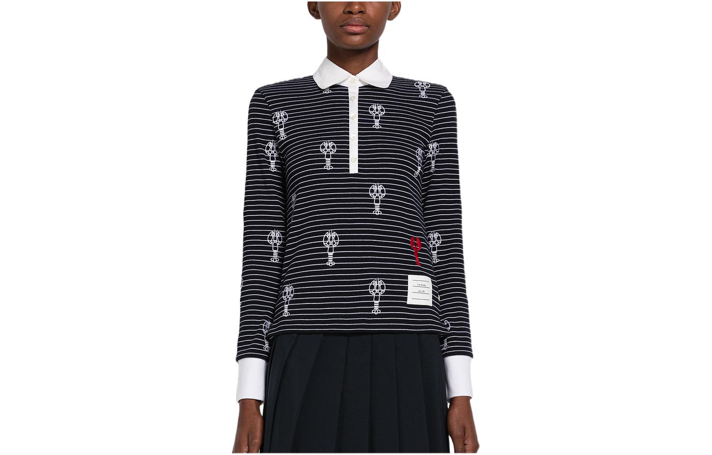 

THOM BROWNE Поло для женщин marine blue