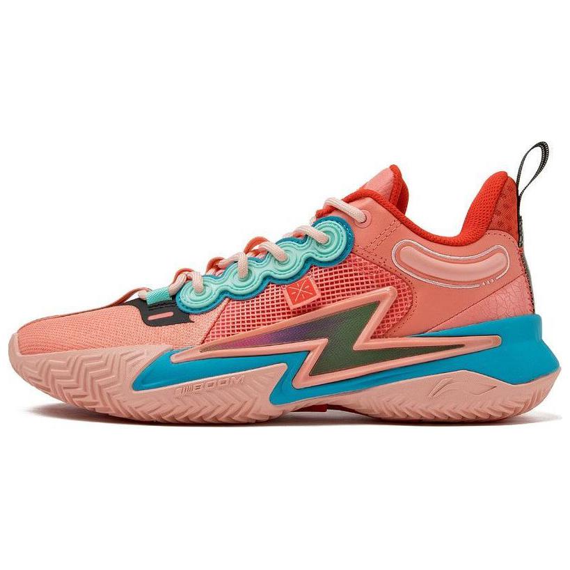 

LINING Сыновья вспышки нескользящие износостойкие низкие баскетбольные кроссовки унисекс pink