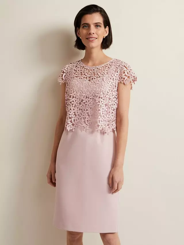 

Платье Phase Eight Daisy Textured Bodice, цвет pale/pink