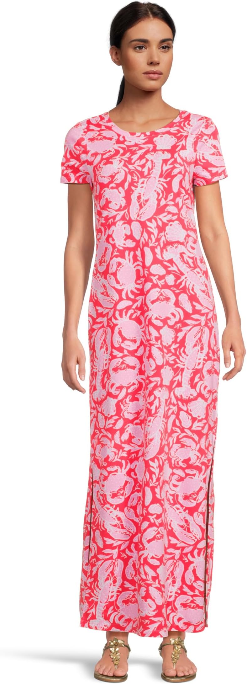 

Платье Lilly Pulitzer Kaden Upf 50+ Maxi, цвет Cane Coral Crab Collab