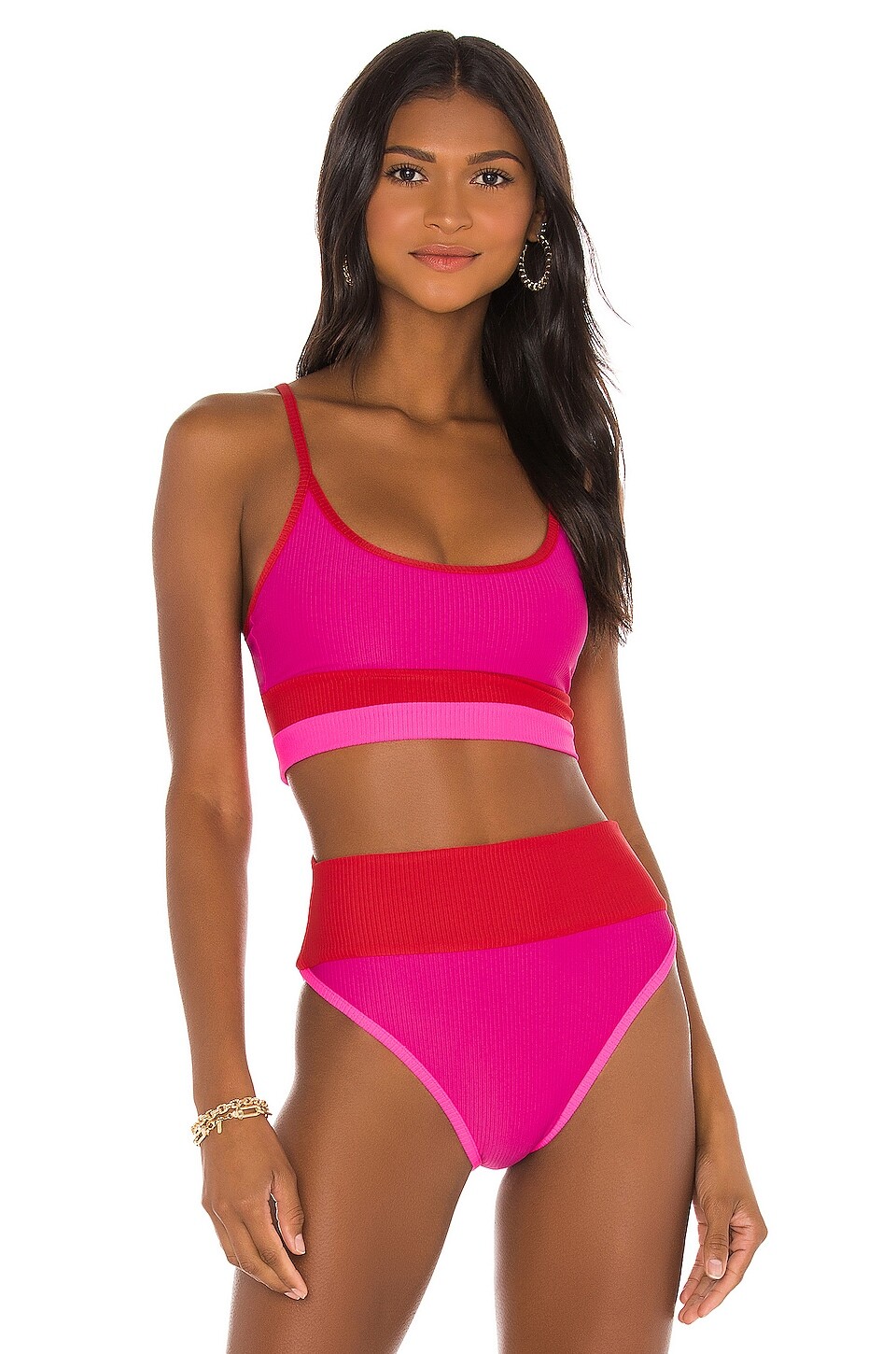 

Топ бикини BEACH RIOT Eva, цвет Fuchsia Red & Neon Pink