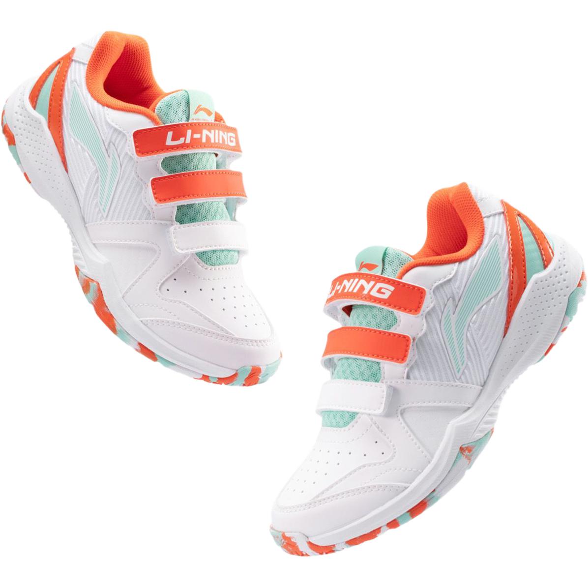 LINING YOUNG Тренировочные кроссовки Badminton Collection Thunder Slip Resistant Abrasion Resistant Low top White Orange Kids' — фото 4