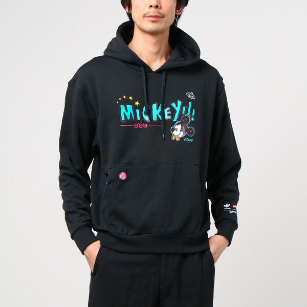 Толстовка adidas originals D Kas Hd II Mickey Printing Casual Pullover Black, черный — фото 2