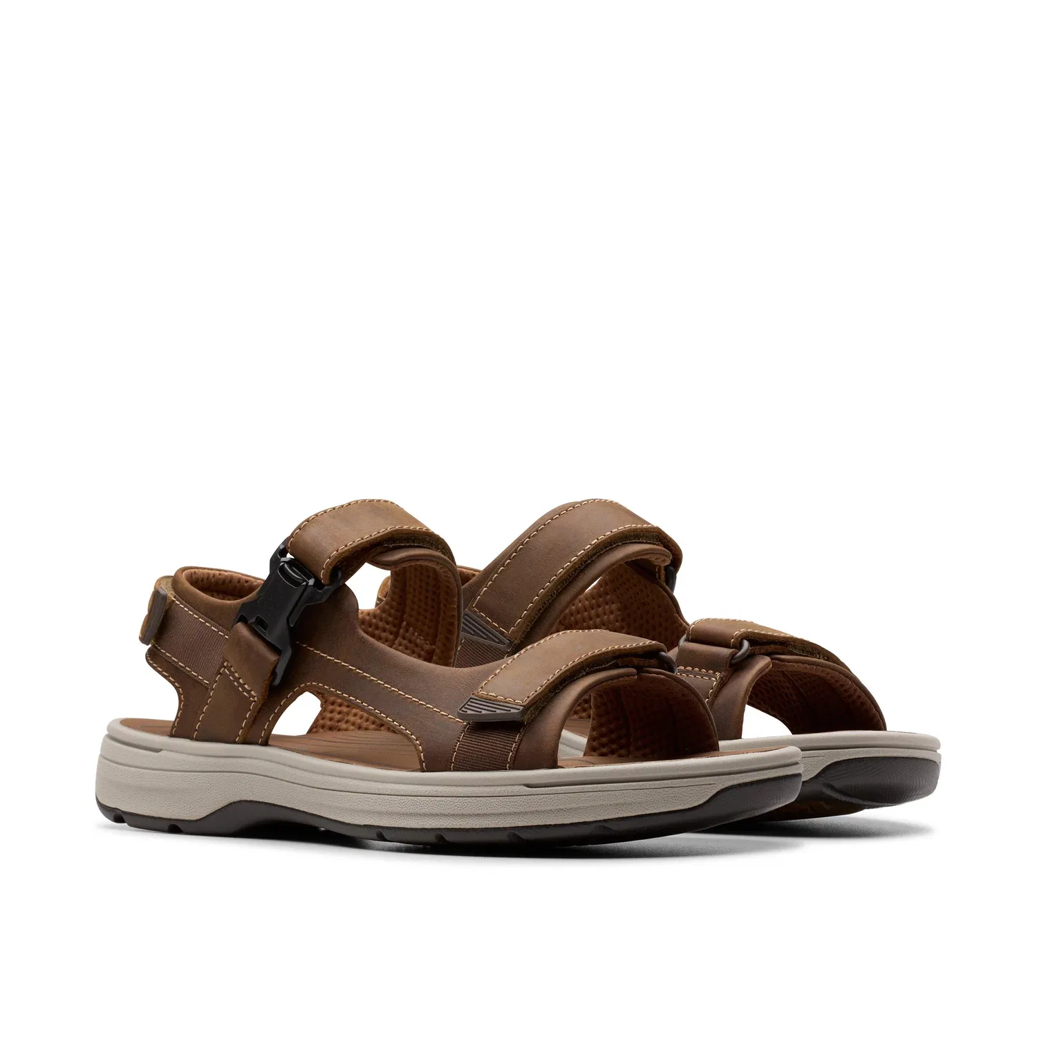 Сандалии Saltway Edge с кожаным верхом Clarks, коричневый — фото 4