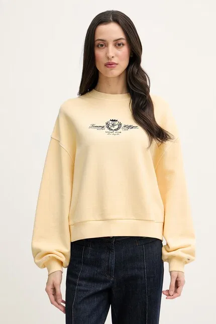 Худи женское мягкое Tommy Hilfiger, желтый