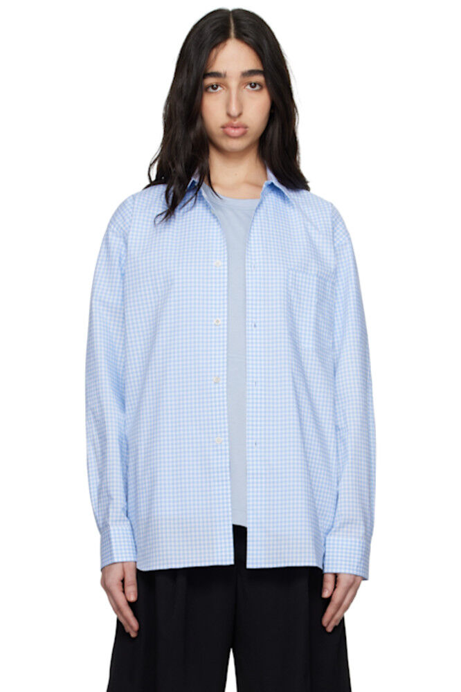 

Рубашка в клетку белого и синего цветов Comme des Garçons Shirt