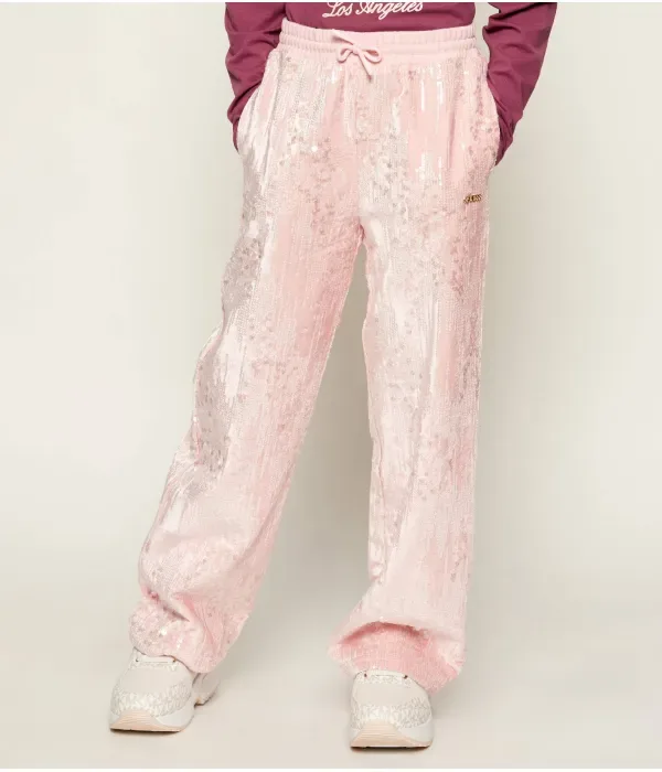 Брюки flare fit Guess Active, розовый