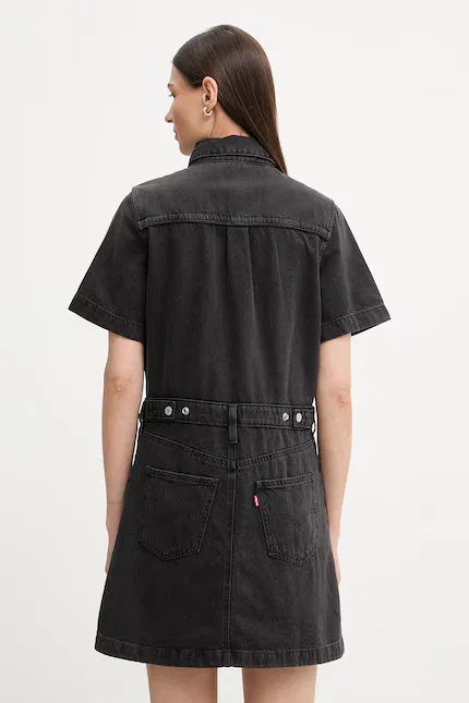Платье джинсовое мини модель SS Logan Western Levi's, черный — фото 3