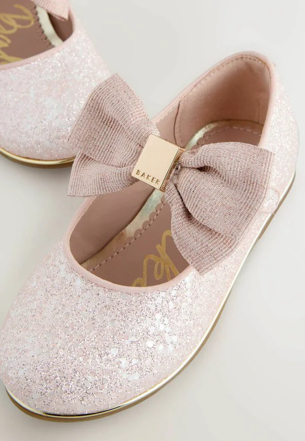 Классические туфли-мэри-джейн с бантом для особых случаев Baker By Ted Baker, Pink Glitter — фото 4