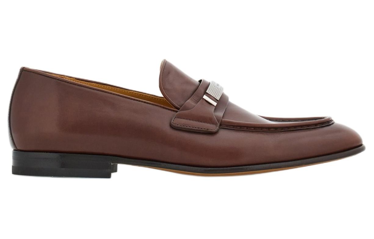 Кожаные лоферы с логотипом Ferragamo, коричневый — фото 3
