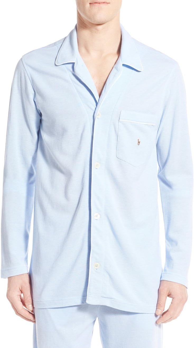 

Ralph Lauren Polo Oxford Piqué Knit Cotton пижама топ, Light Blue