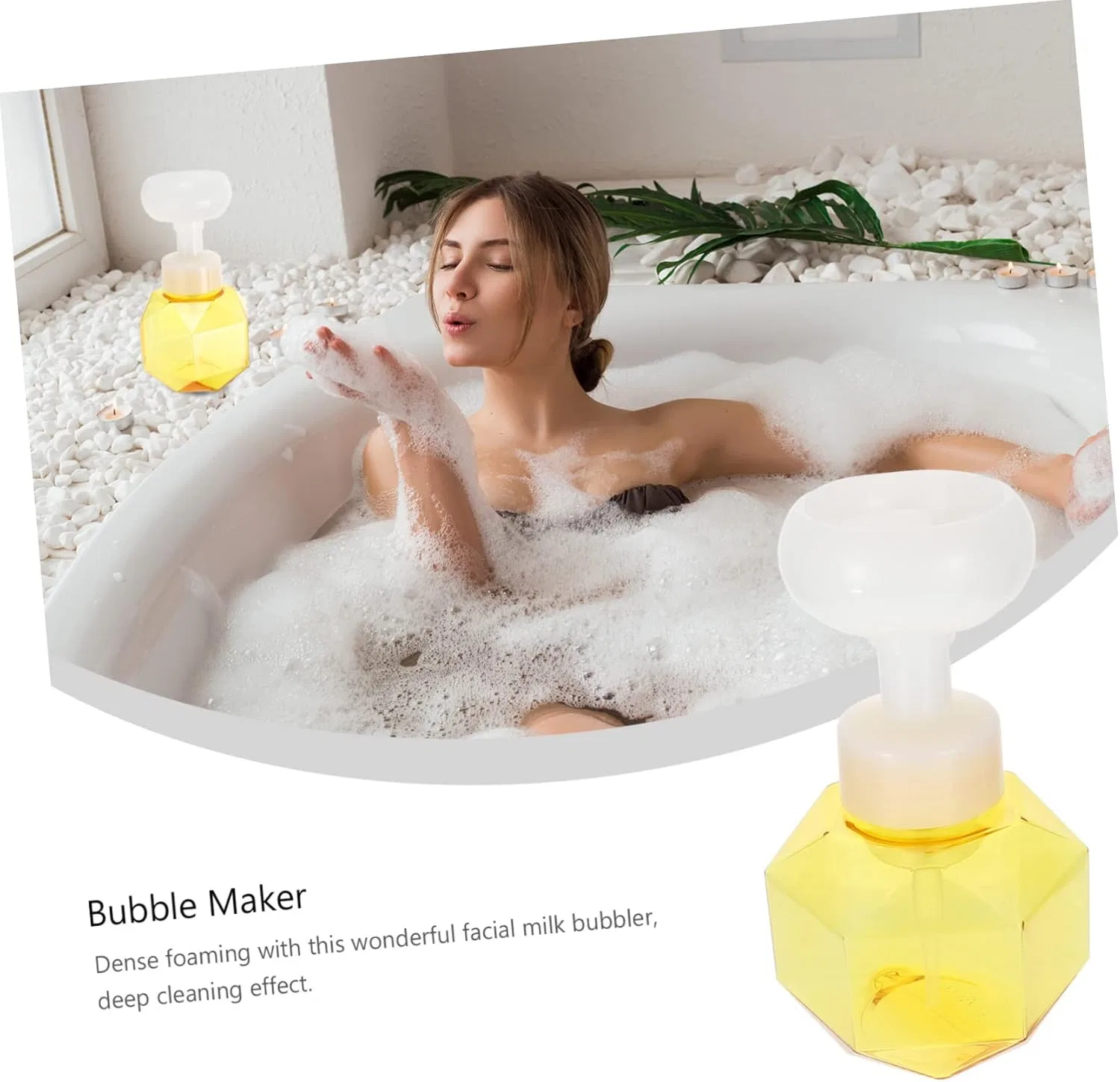 Пенообразователь для лица Happyyami, желтый, 16.3x9.7x9.7 см — фото 3
