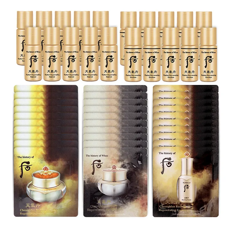 The History Of Whoo Набор для путешествий/пробники унисекс, Water+Lotion+Cream+Eye Cream+Serums *30 with Makeup Bag — фото 2