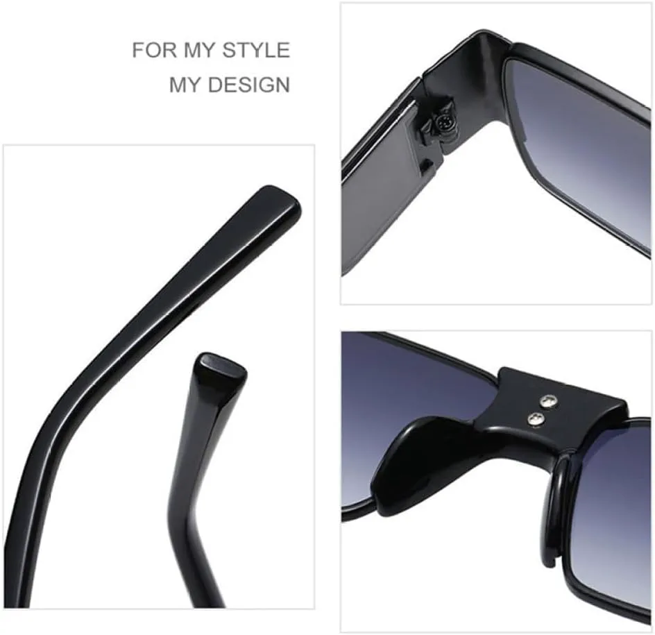 

Квадратные солнцезащитные очки 2027 для мужчин, ретро, ​​маленькие прямоугольные солнцезащитные очки для женщин, винтажные, для путешествий, UV400 MTZJH, Grey Blue