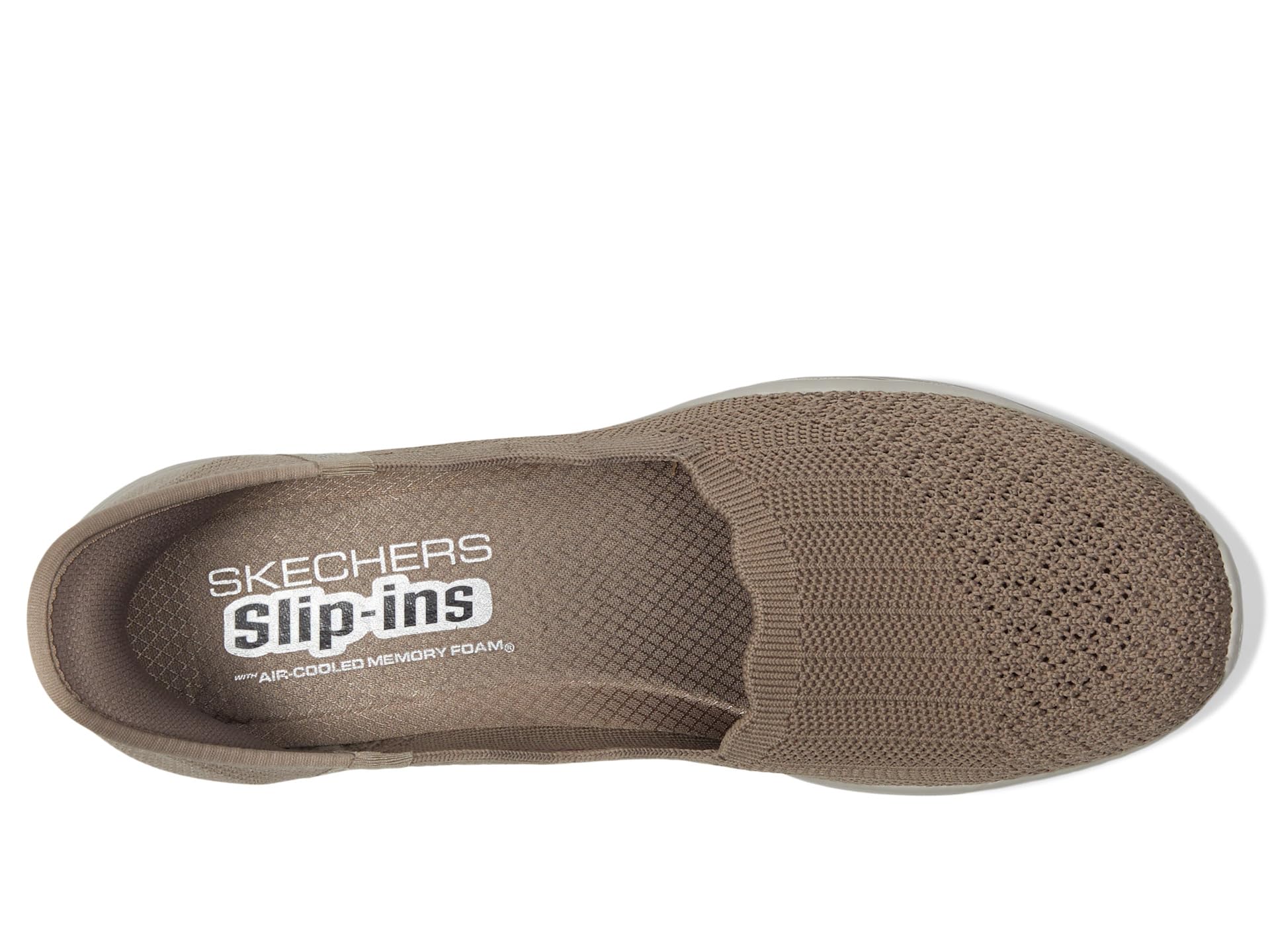Балетки SKECHERS Seager - Believe It Hands Free Slip-Ins, Dark Taupe — фото 2