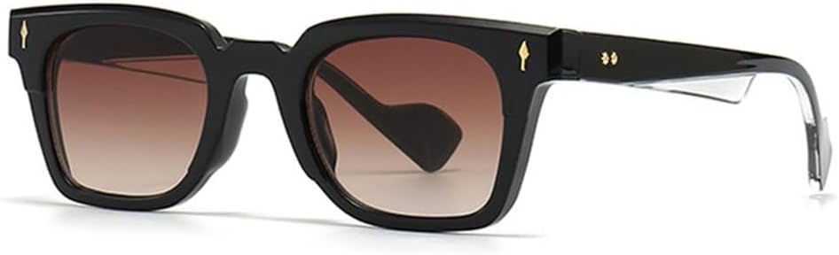 

Ретро женские солнцезащитные очки в стиле панк с заклепками, градиентные оттенки, защита от УФ-излучения UV400. Мужские модные темно-синие солнцезащитные очки TYUVIVO, Dark Brown Tea