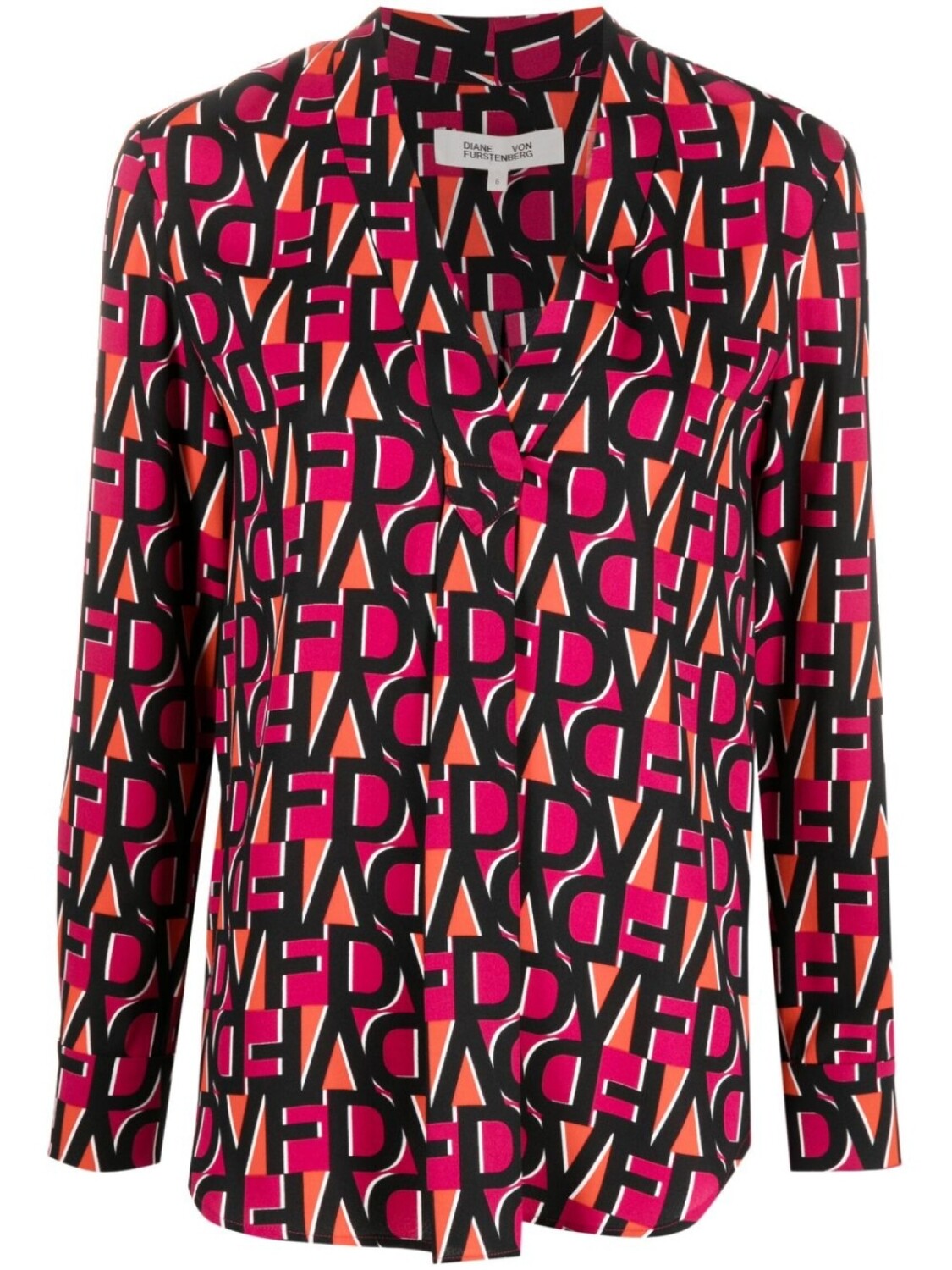 

Diane Von Furstenberg блузка с длинными рукавами и монограммой, розовый