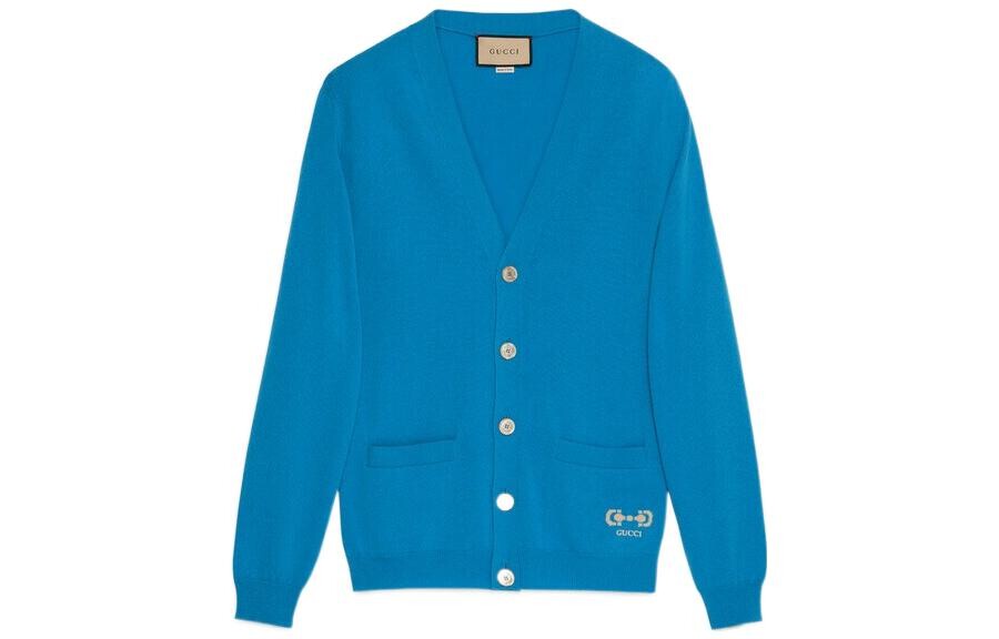 

Кашемировый свитер мужской синий Gucci, синий