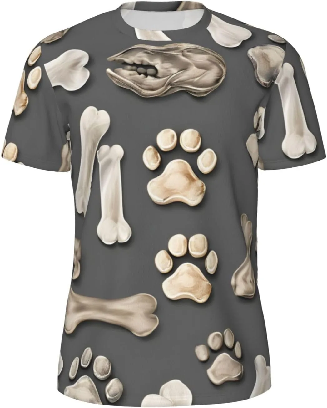 

Футболка мужская летняя Dog Bones с принтом лап SDFHU