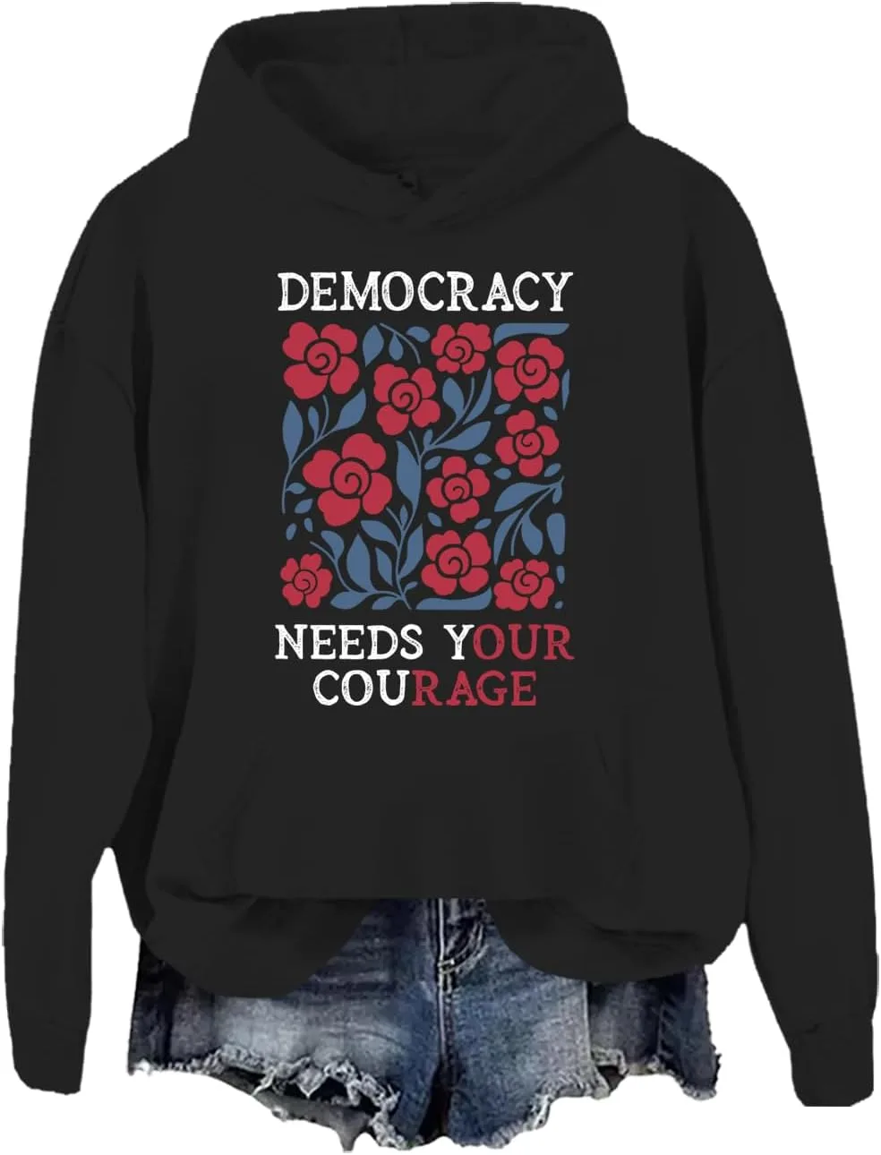 

Толстовка Democracy Needs Your Courage JWVEL
