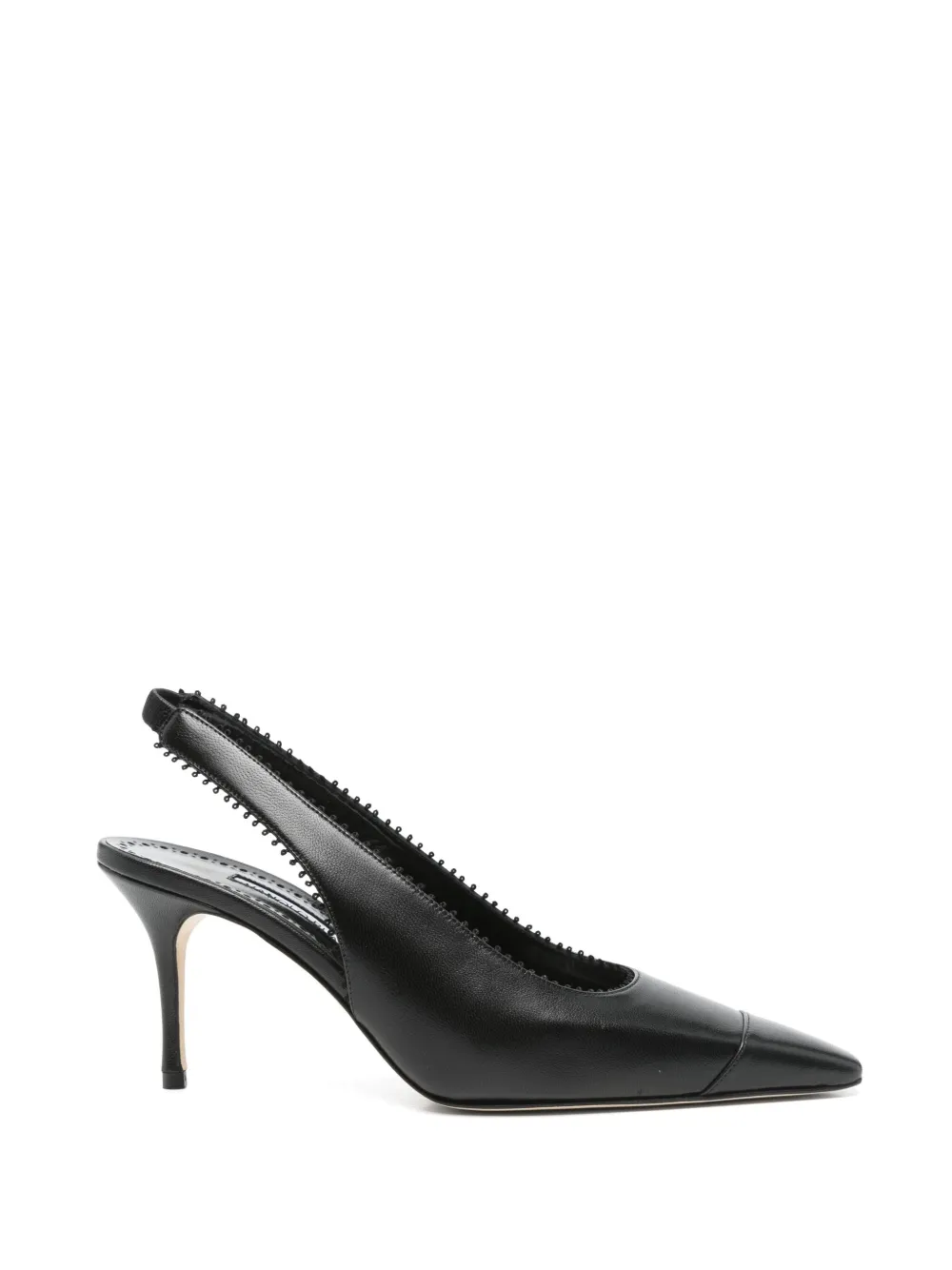 70-миллиметровые туфли с открытой пяткой Manolo Blahnik, черный