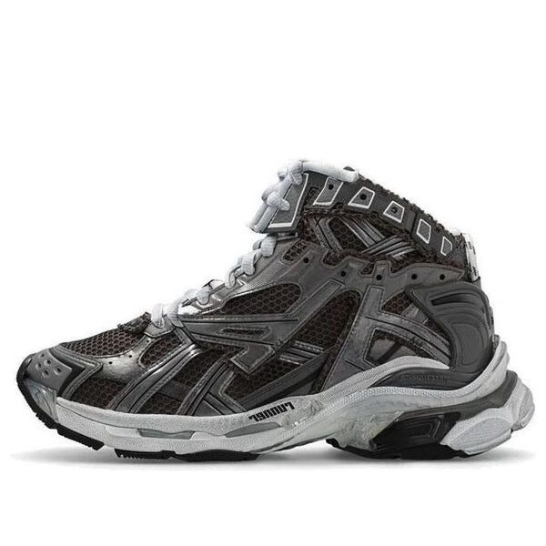 

Кроссовки runner high top sneakers 'grey nylon suede-like fabric' Balenciaga, серый