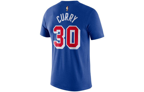 Футболка Nike SS22 NBA Warriors Curry 30 Casual Breathable Sports Short Sleeve Blue, синий — фото 2