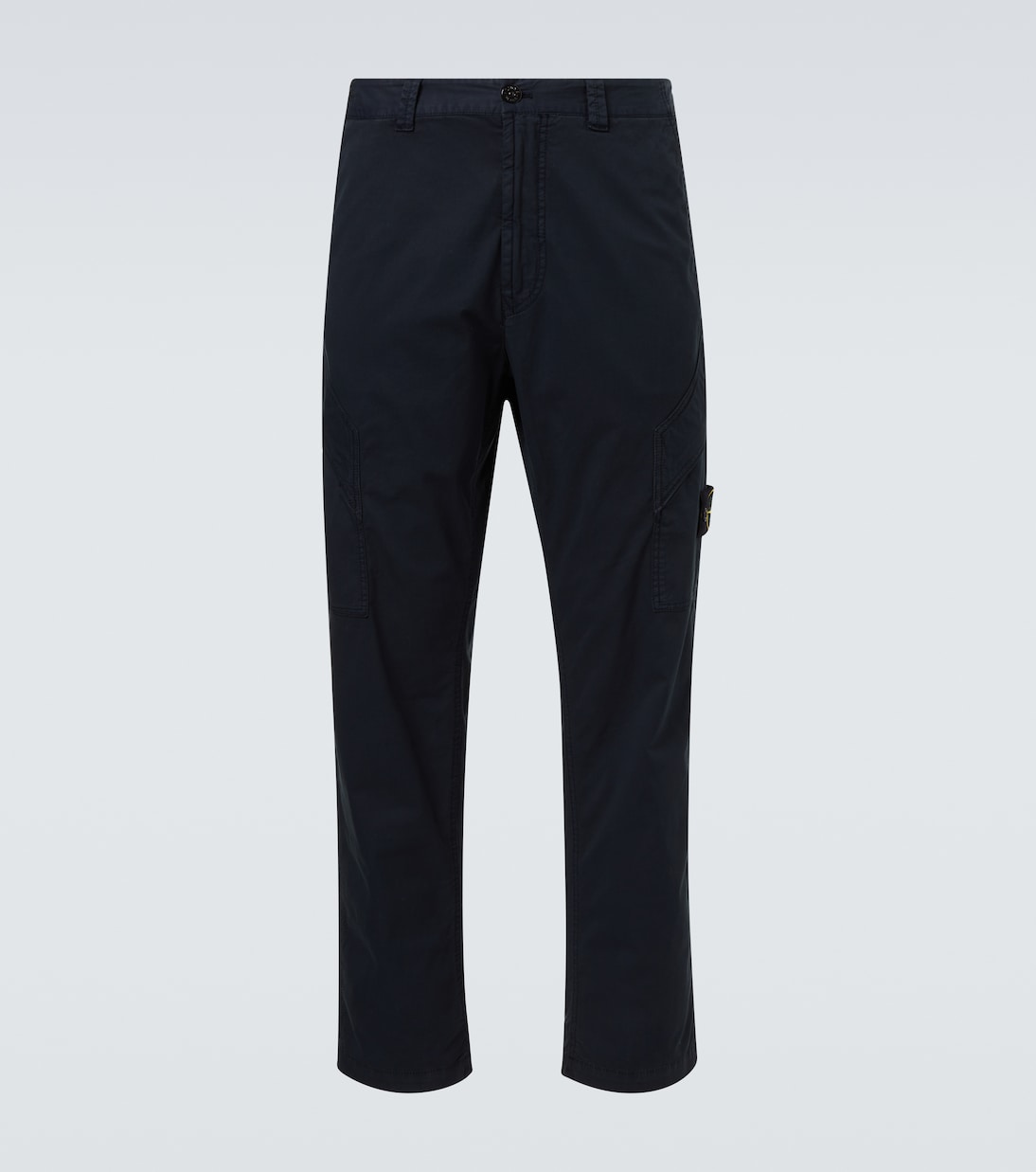 

Брюки-карго из хлопчатобумажной саржи с вышивкой Stone Island, Navy Blue