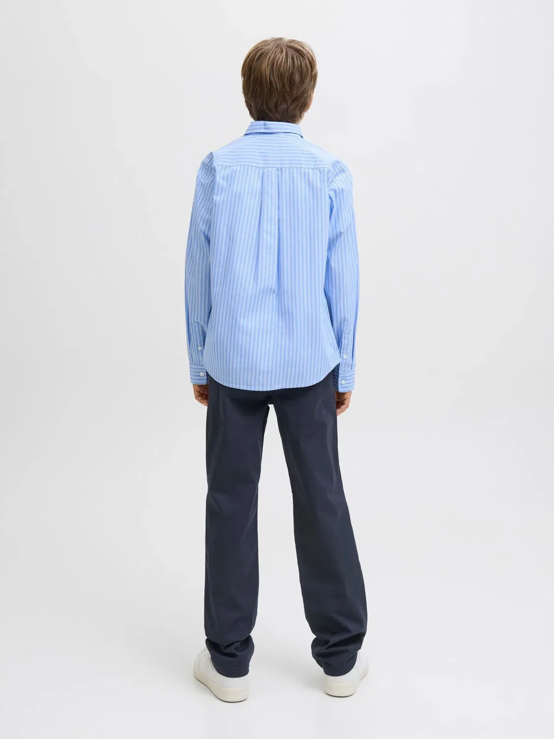 Свободные брюки, хлопок, JACK & JONES Junior, темно-синий — фото 4