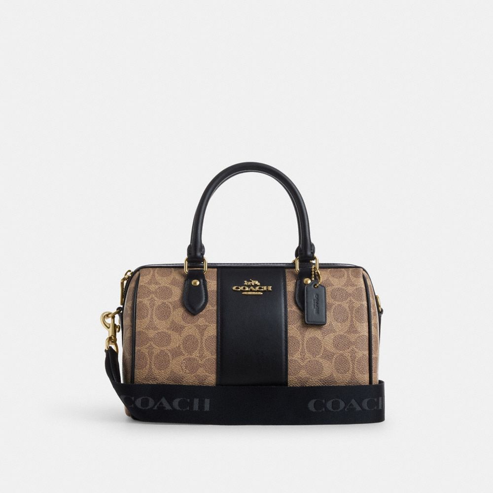 

Сумка-портфель Rowan COACH, цвет gold/tan/black