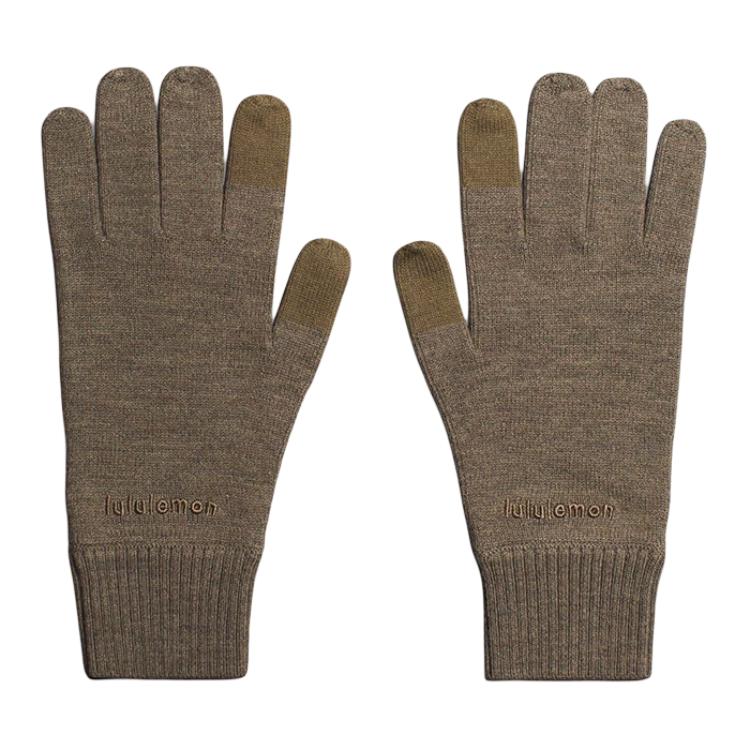 

Lululemon Вязаные перчатки из смесовой шерсти унисекс светло-желтый умбра, Light Yellow Umber