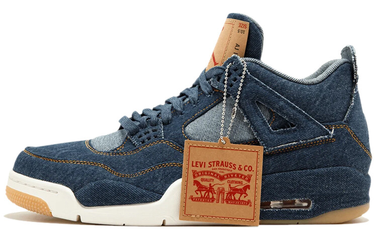 

Кроссовки JORDAN 4 Retro Levi's Denim Tag With Levi's Logo, Черный, Кроссовки JORDAN 4 Retro Levi's Denim Tag With Levi's Logo